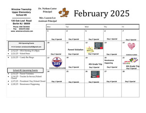 FEBRUARY 2025 CALENDAR OF EVENTS